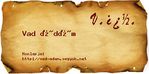 Vad Ádám névjegykártya