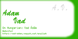 adam vad business card