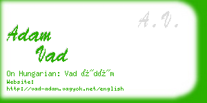 adam vad business card